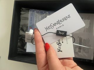 Bolso YSL Saint Laurent Blanco y Plateado