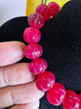 Bracciale Indiano in Rubino Massivo Intarsiato