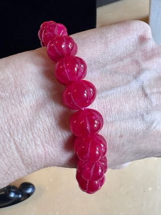 Bracciale Indiano in Rubino Massivo Intarsiato