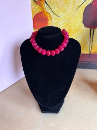 Bracciale Indiano in Rubino Massivo Intarsiato