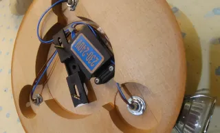 Plafón madera y metal 3 focos