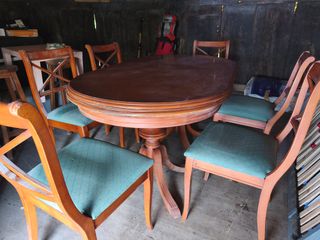 6 Sillas de Salón + Regalo de mesa extensible