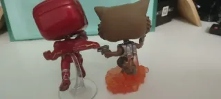 Lote Funko Pop Marvel Iron Man y Rocket sin caja