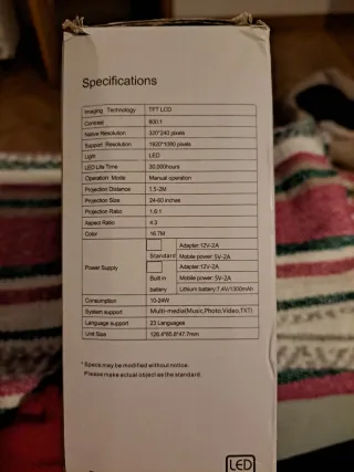 Proyector LED Blanco y Amarillo