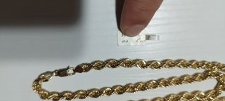 CADENA BARBADA ORO 18K NUEVA