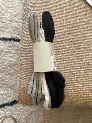 Pak de 3 Calcetines Adidas Gris, Blanco y Negro