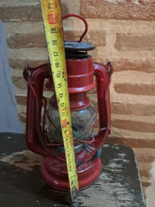 Lámpara Farol Antigua Roja