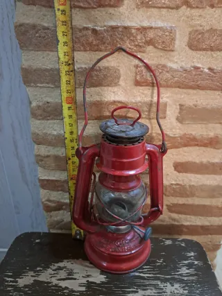 Lámpara Farol Antigua Roja
