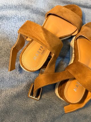Sandalias nuevas Marypaz Cuña Esparto Talla 38