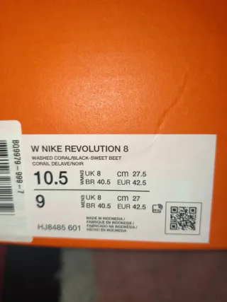 Zapatillas Nike Revolution 8 Rosa y Negro