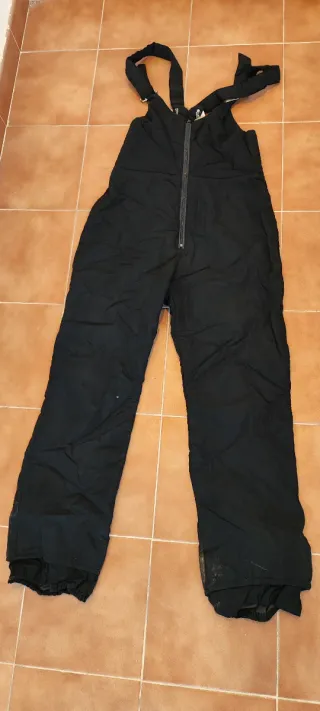 Pantalones de esquí negros con tirantes