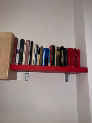 Cama Plegable y estanterías Madera/Metal