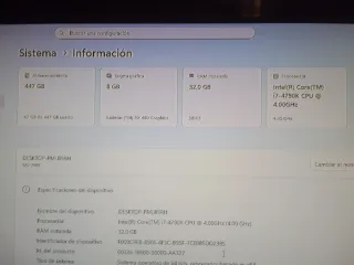 PC Gaming i7 SSD Negro