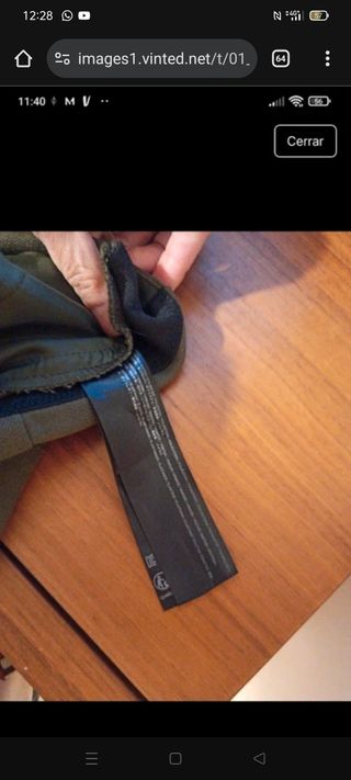 Pantalón Mango verde talla 36