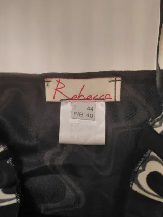 2 Top Rebecca Tg 44 Nero Multicolor