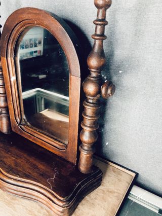 Espelho de toucador giratório madeira