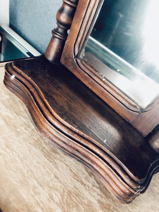 Espelho de toucador giratório madeira