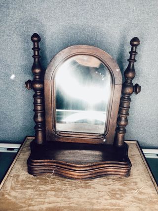 Espelho de toucador giratório madeira