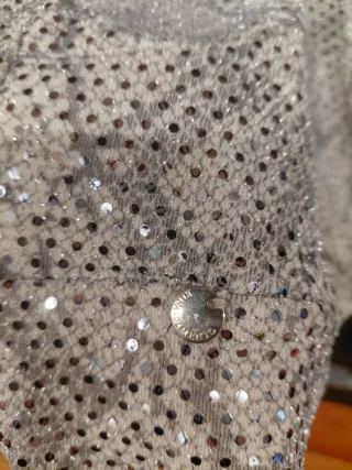 Top paillettes beige Rinascimento tg S