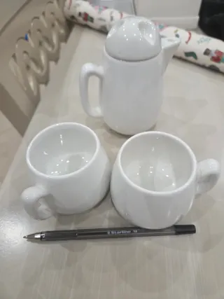 Set 2 tazzine e lattiera Limoges