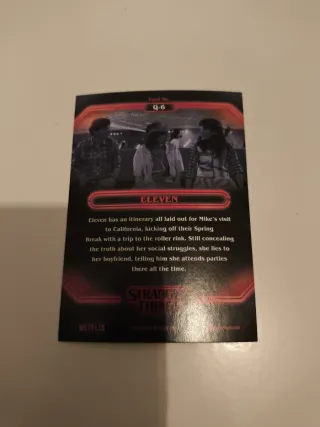 Stranger Things Eleven Topps Zerocool Card