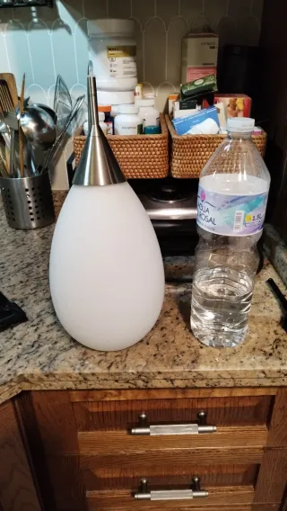 Lámpara colgante Ikea cristal y metal