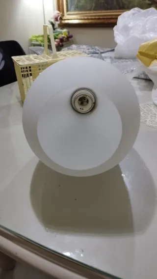 Lámpara colgante Ikea cristal y metal