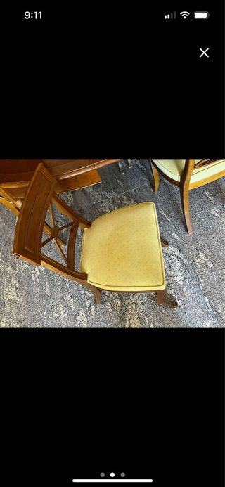 Mesa comedor madera noble + 6 sillas