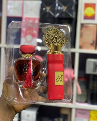 Perfumes Árabes Set Rojo y Dorado