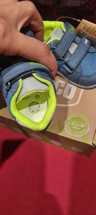 Chicco Scarpa Patucos, Jeans Bebé Talla 19 NUEVO