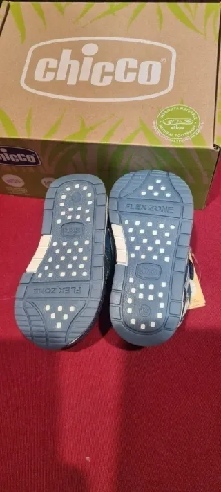 Chicco Scarpa Patucos, Jeans Bebé Talla 19 NUEVO