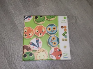 Juego de dominó de animales de madera