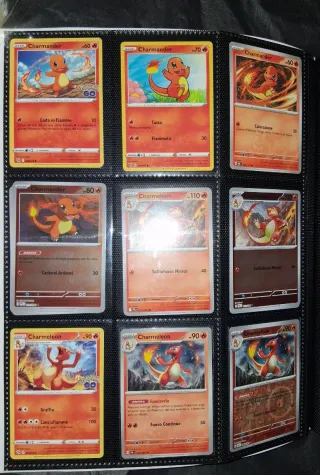 Carte Pokémon Charmander e Charmeleon