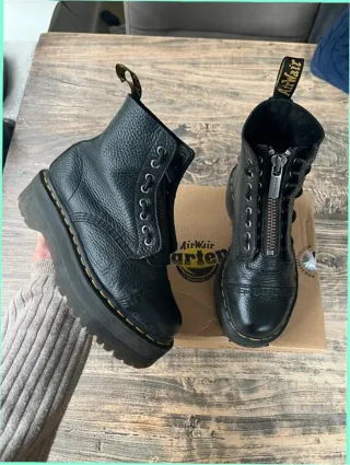 Botas Dr. Martens Negras Piel Cremallera