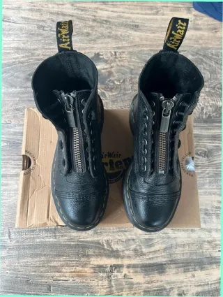 Botas Dr. Martens Negras Piel Cremallera