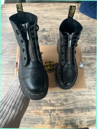 Botas Dr. Martens Negras Piel Cremallera