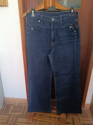 Calças de ganga azuis