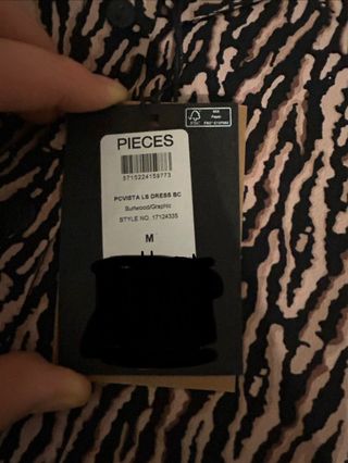 Vestito donna fantasia zebrata beige e nero