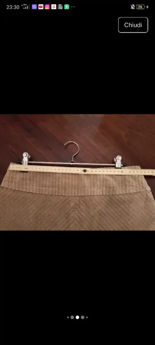 Gonna lunga vintage velluto a coste.