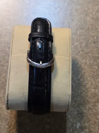 Reloj Coldwater Creek Rectangular Negro Plata