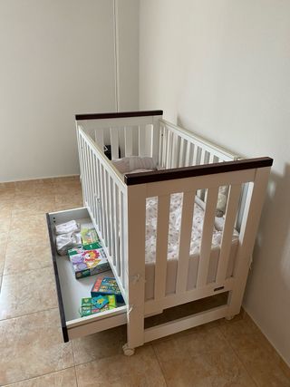 Cuna Trama madera bebé