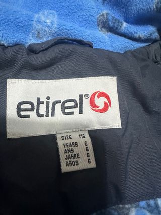 Tuta sci Etirel bimbo 6 anni