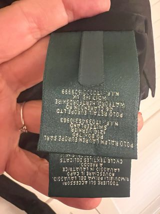 Gabardina Ralph Lauren Negra Talla M