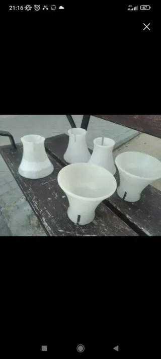 Tulipa lámpara piedra mármol alabastro vintage