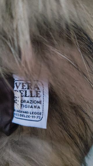 Giubbino in pelle con pelliccia - Taglia M