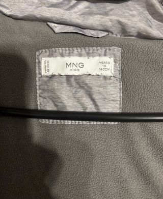 Chaqueta acolchada gris niña Mango