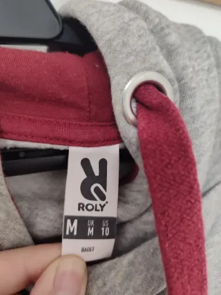 Sudadera Gris y Roja con Diseño de Jaguar