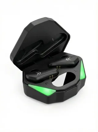 Auriculares Inalámbricos Brillantes Negros