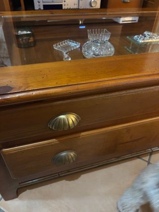 Mesa de centro madera y cristal
