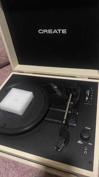 Tocadiscos CREATE Beige y Negro